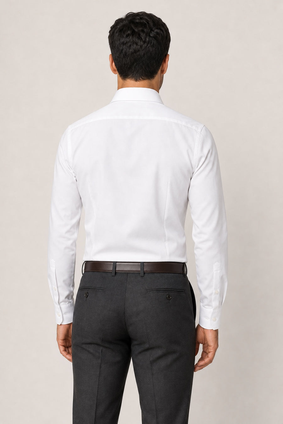 HADUR Camicia white dress shirt on a model, back view