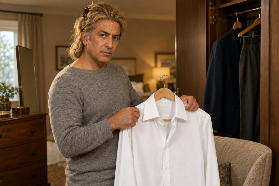 White Shirt Interview Outfit in Vaughan: Wearing a Spread Collar Without a Tie