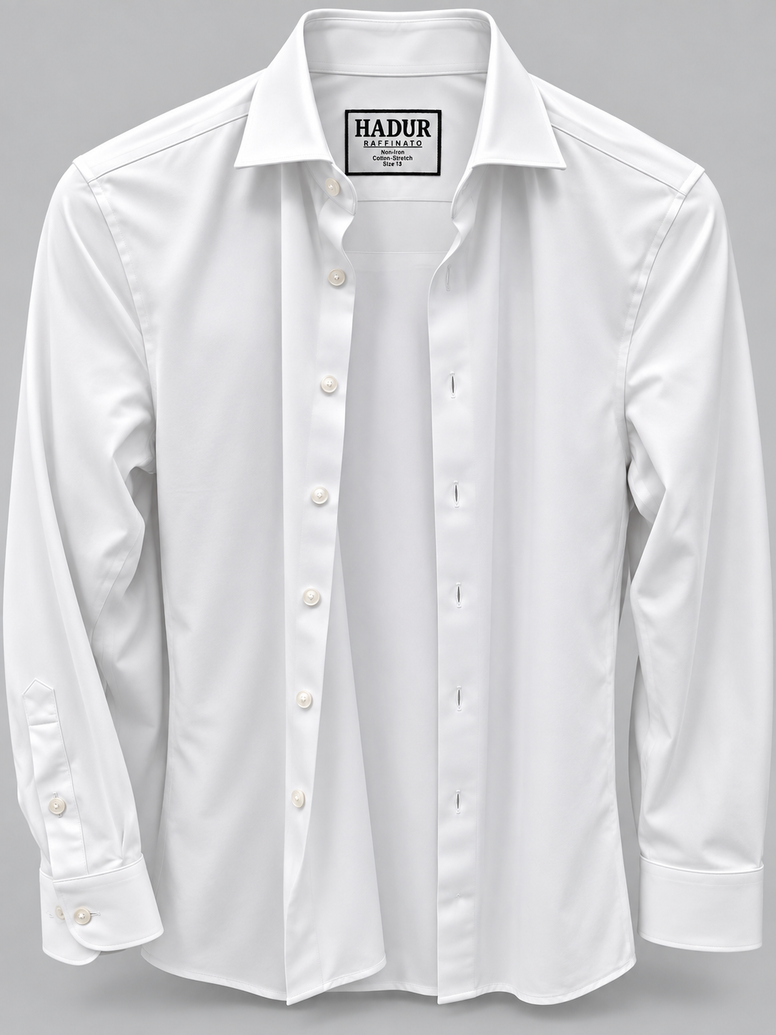 HADUR Raffinato white cotton stretch dress shirt